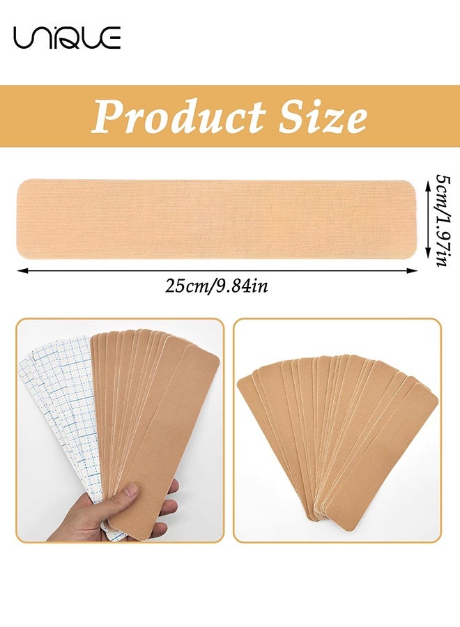 Unique 30 Pcs Tummy Lift Tape Waterproof Tummy Lifting Tape Body Control Precut Adhesive Strips for Women Saggy Loose Skin Flat Stomach Back Fat Belly (Skin Color) - Image 2